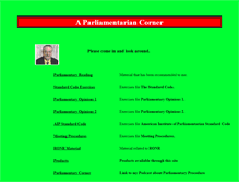 Tablet Screenshot of parliamentariancorner.com